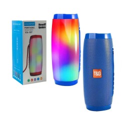 COLUNA BLUETOOTH SEM FIO T&G TG-157 FM/MICROSD/USB/AUX COM RGB COLORIDO LUZ AZUL COLUNA BLUETOOTH SEM FIO T&G TG-157 FM/MICROSD/USB/AUX COM RGB COLORIDO LUZ AZUL